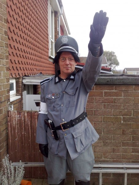 Gary Short nazi uniform and Hitler salute