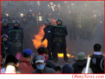 Korean riot police under fire - that'll be the daewoo workers