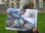 Protestor in Whitehall