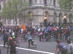 Critical Mass stops outside Downing Street