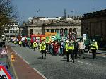 Freedom for Palestine banner on Waverley Bridge.