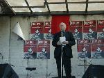 Arthur Scargill addresses the rally.