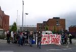 the SWP wanted to join the last metres of the demo- but wasn't welcome.
