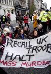 sit down protest to demand troops are brought back from Iraq