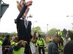 Blair effigy by RAF Brize Norton main gate