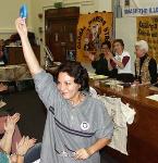 Angelica with Venezuelan Constitution at LSE