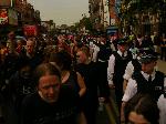 Police "escort" Protestors up to London Fields