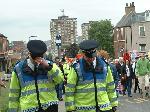 Camera shy London bobbies