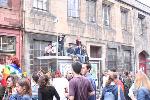 Revellers on a Bus Stop