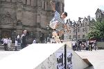 Skater in Bristo Square