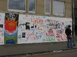 Graffiti and banners