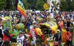 Thousands crammed into the park