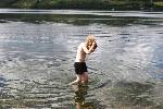 Swimming action