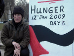 Maria on the 6th day of her hunger strike