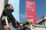 a song protest at tate britain (BP sponsored)
