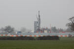First view of the Farndon test drilling site across the fields