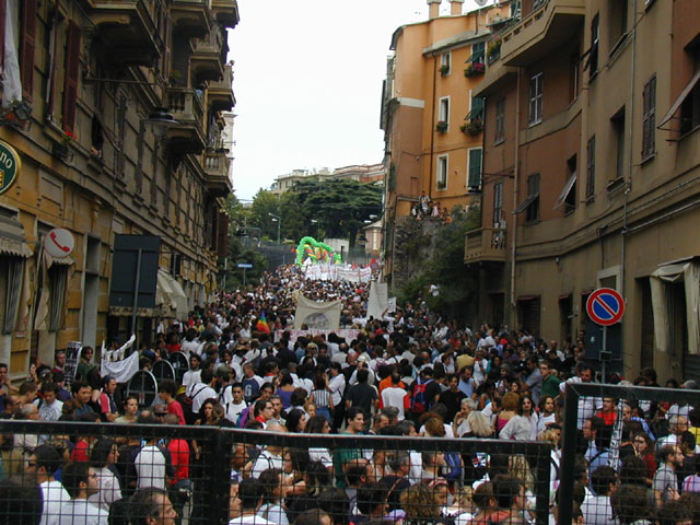 Migrants demonstration in Genoa