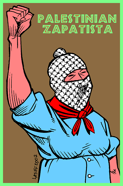 Palestinian Zapatista (cartoon by Latuff)