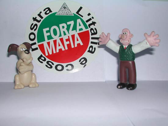 Wallace and Gromit caught in ESF protest