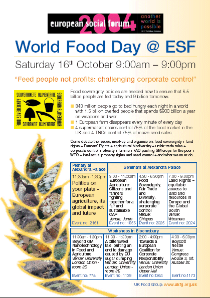 World Food Day @ ESF