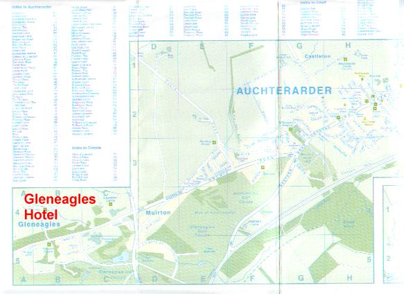 Street map of Auchterarder near Gleneagles, Perthshire.