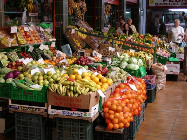 mercado de fruitas y veduras en Tenerife