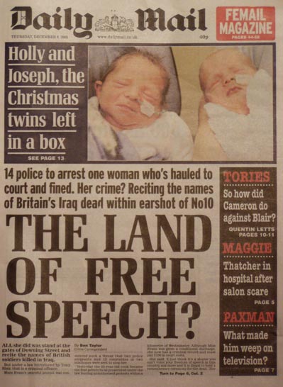 daily mail front page (sorry to sully indymedia with mainstream filth but.... )