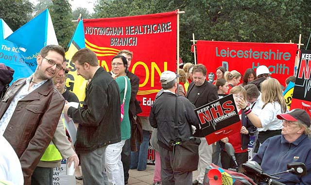 Link to Indymedia report about East Midlands NHS demonstration