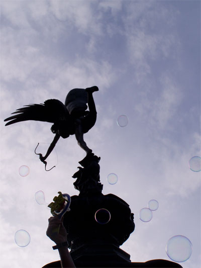 eros with bubbles