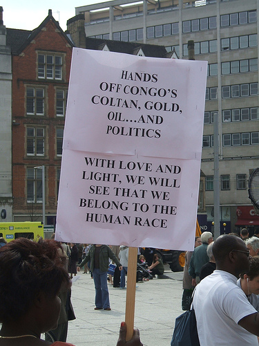 Placards at the ready