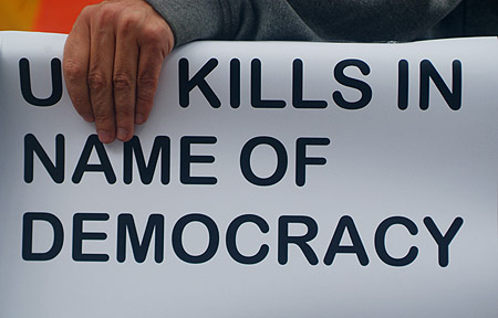 Killing in the name of Democracy.