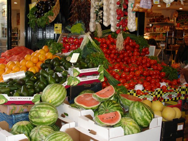fruit and vegetables at Taj in Brighton