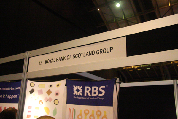 for the Royal Bank of Scotland Recruitment stall