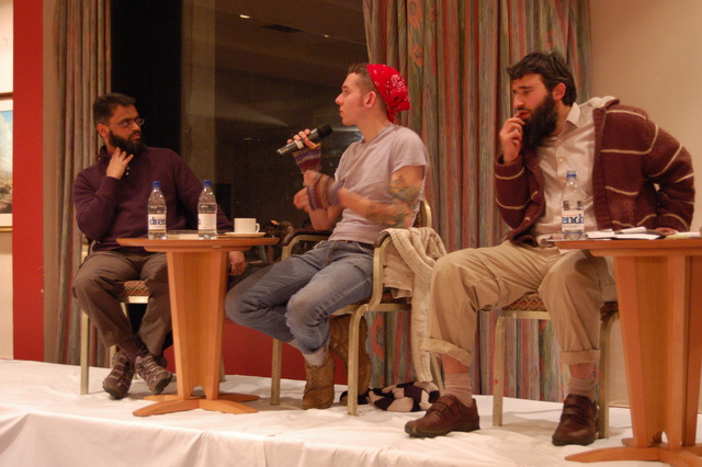 Omar Deghayes, Moazzam Begg and Christopher Arendt
