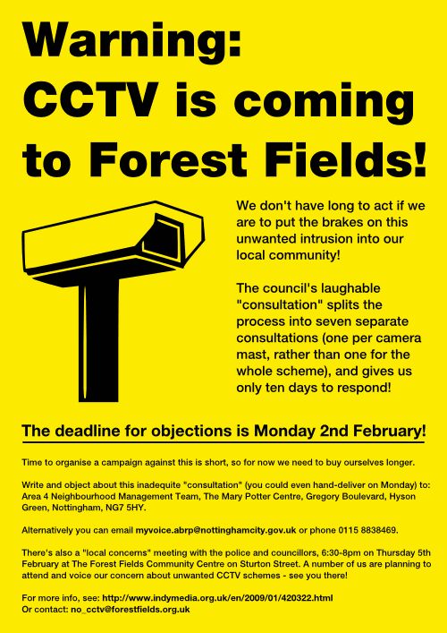 Forest Fields CCTV Poster