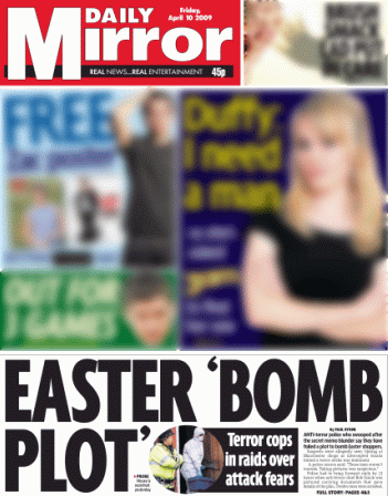 Daily Mirror, 10 April 2009