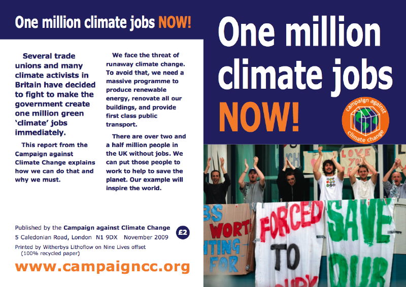 A2. 'One Million Climate Jobs NOW!' cover