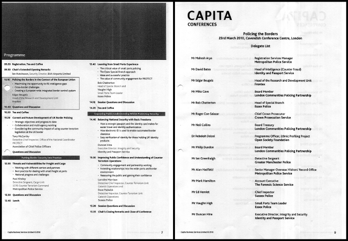 programme and list of delegates
