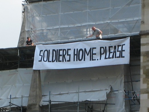 Westminster Abbey banner action