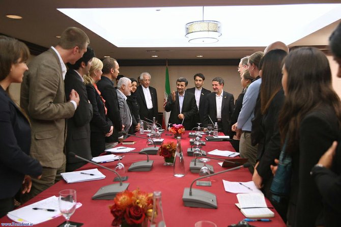 President Ahmadinejad's meeting with US activists in New York, 21 September 2010
