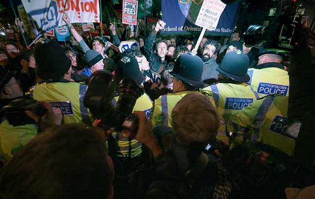 Scuffles Outside Downing Street.