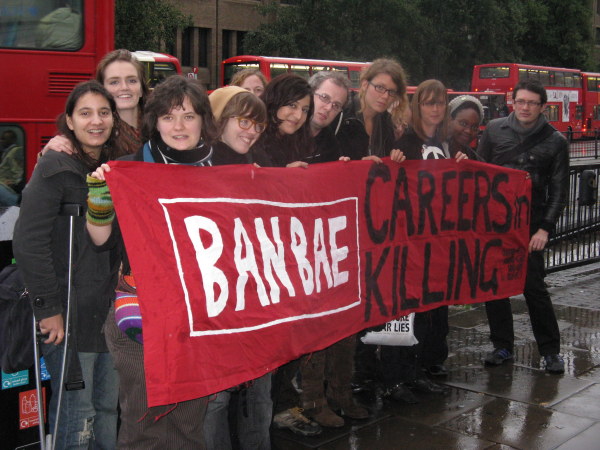 Protesters unite under the Ban BAE banner
