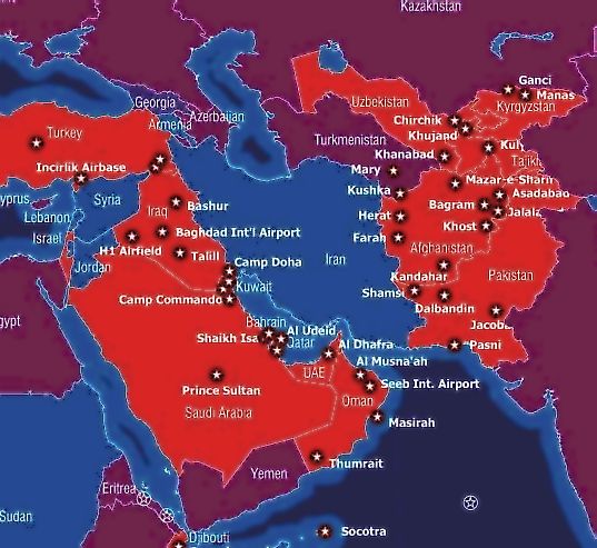 US bases surrounding Iran