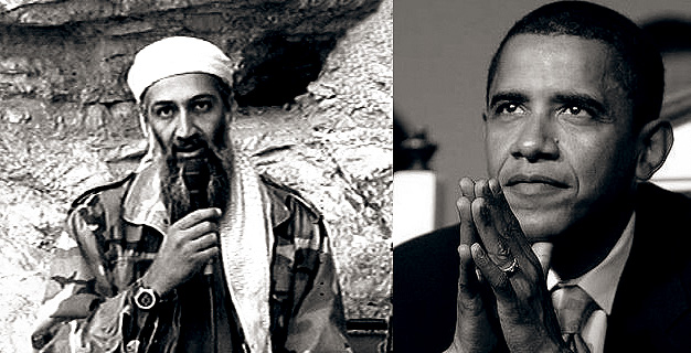 Bin Laden and Barack Obama.