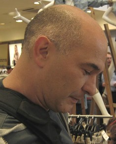 PC Tony Molina, 1174, on duty at the UK occupation of Cardiff Topshop