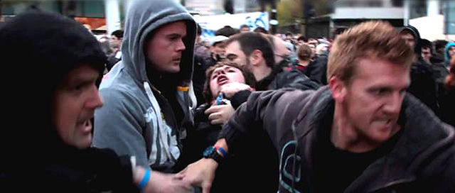 Undercover police strangling protestor at N9 demo