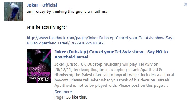 Joker asks fans what they think about the fb page started asking him to cancel