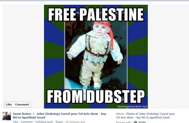 Israeli propogandists begin to post racist photos which they believe will help