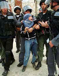 Palestinian children are often kidnapped and detained w/o charge by Israel