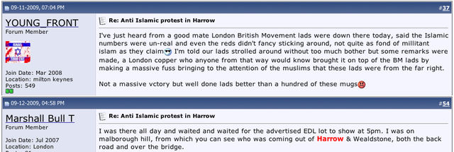 Stormfront posts confirm Nazi presence against Harrow Mosque